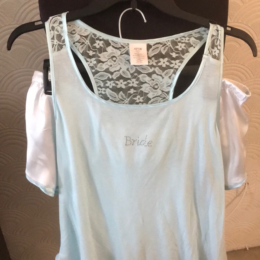 Bride/Bachelorette party tank, satin boxer pj’s